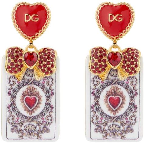 dolce and gabbana silver earrings|dolce and gabbana heart.